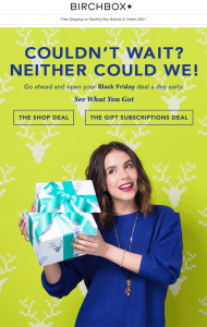 birchbox delivers well designed yet simple newsletters